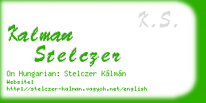 kalman stelczer business card