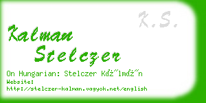 kalman stelczer business card